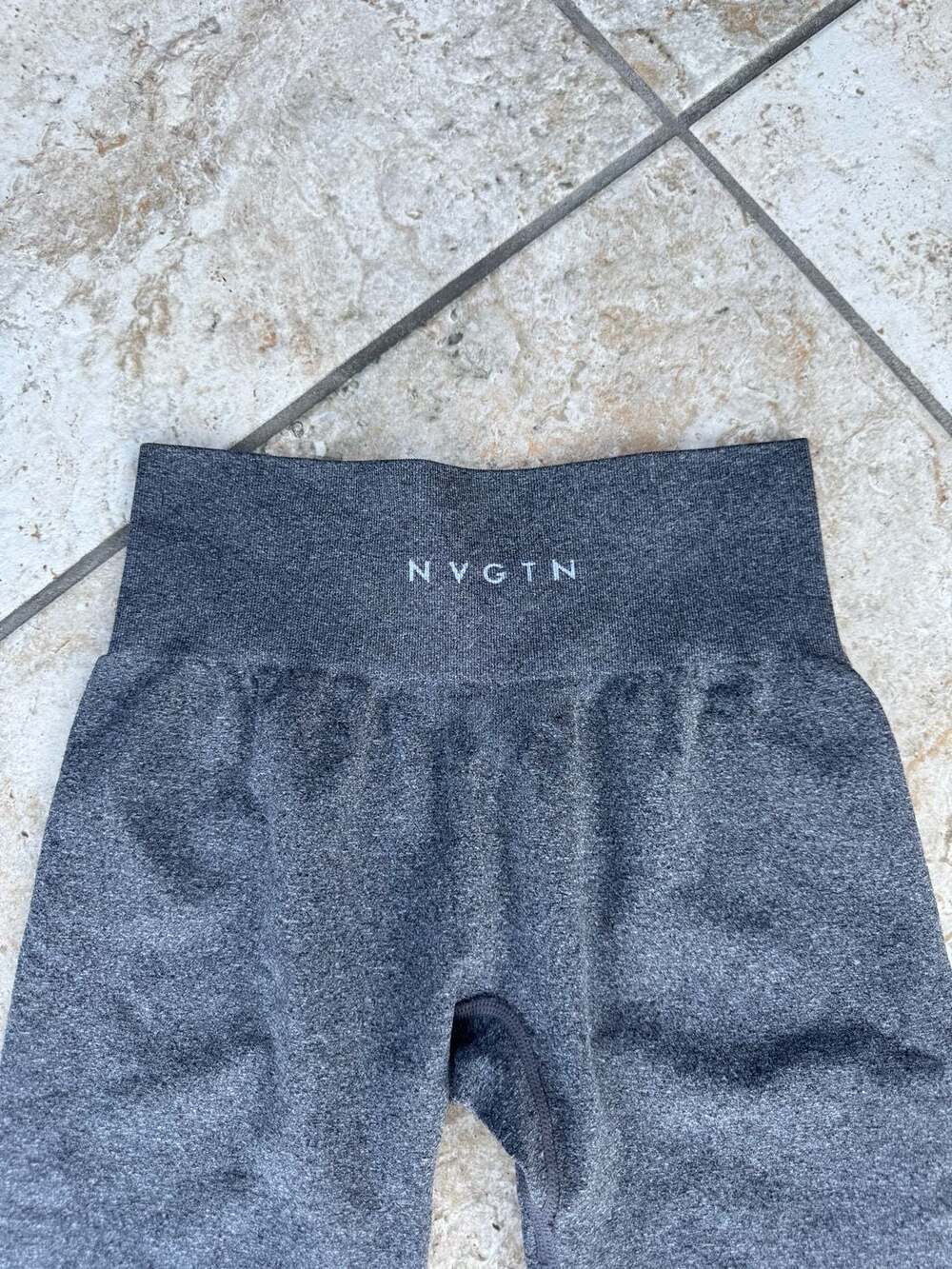 NVGTN Womens Grey Speckled Seamless Flared Yoga Pants Size S
